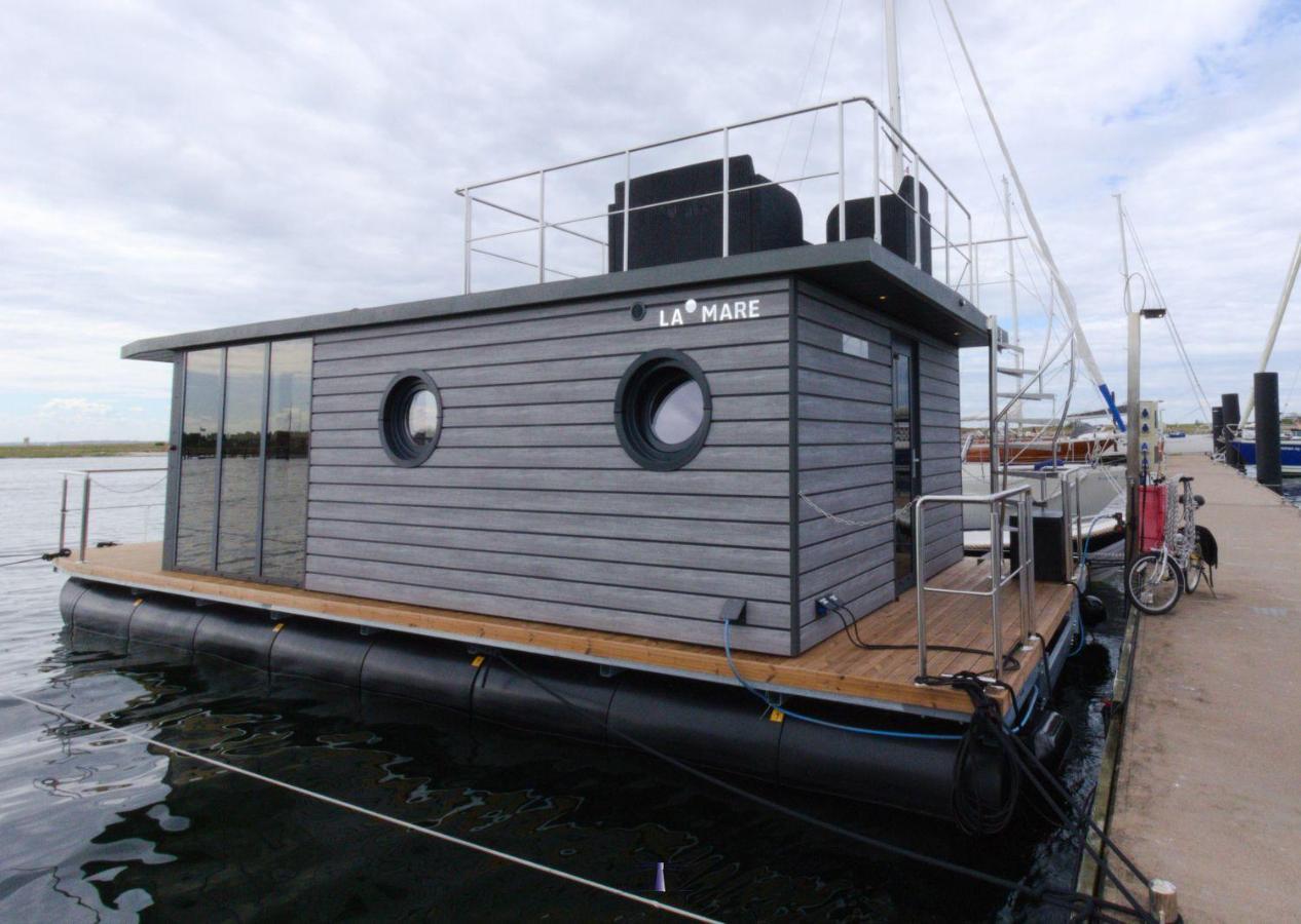 Hausboot Fjord Lacerta Mit Dachterrasse In Wendtorf Eksteriør bilde