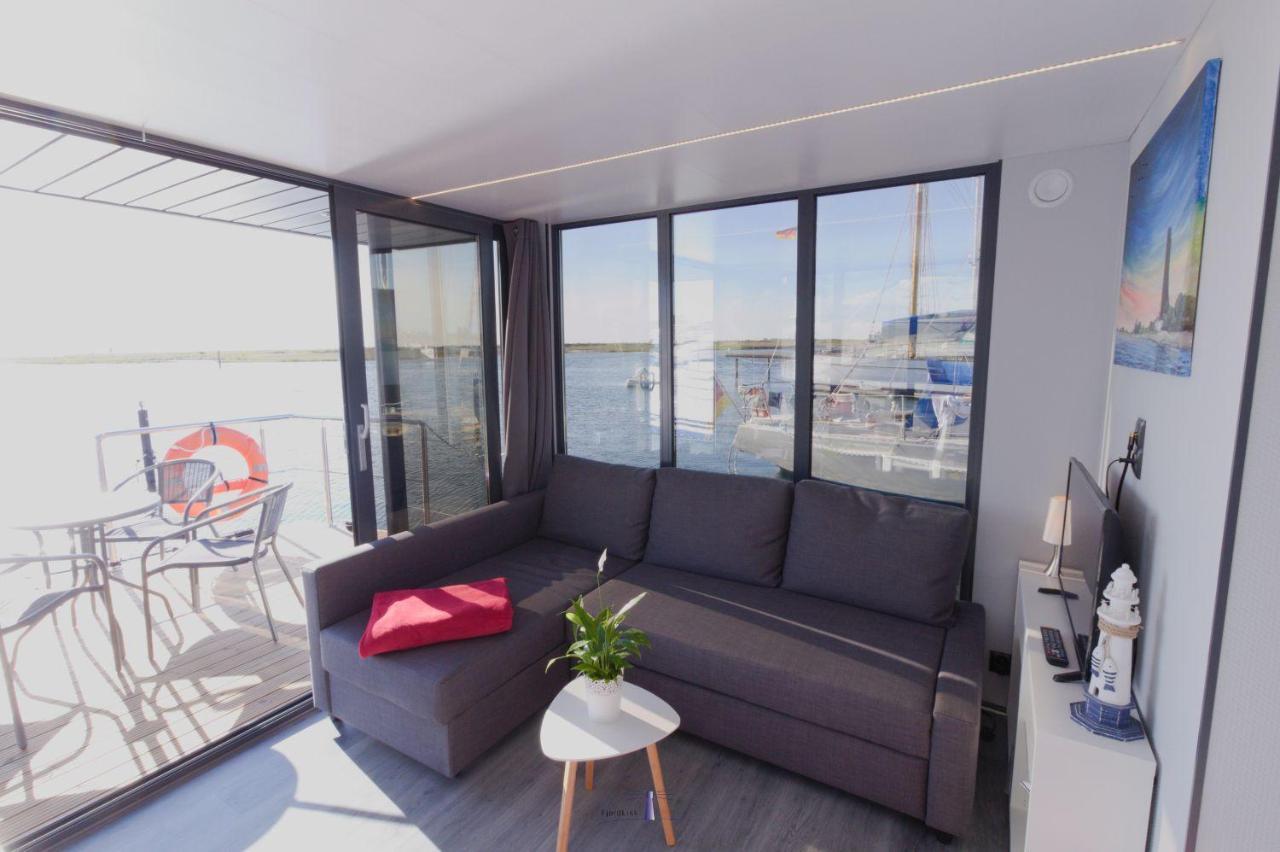Hausboot Fjord Lacerta Mit Dachterrasse In Wendtorf Eksteriør bilde
